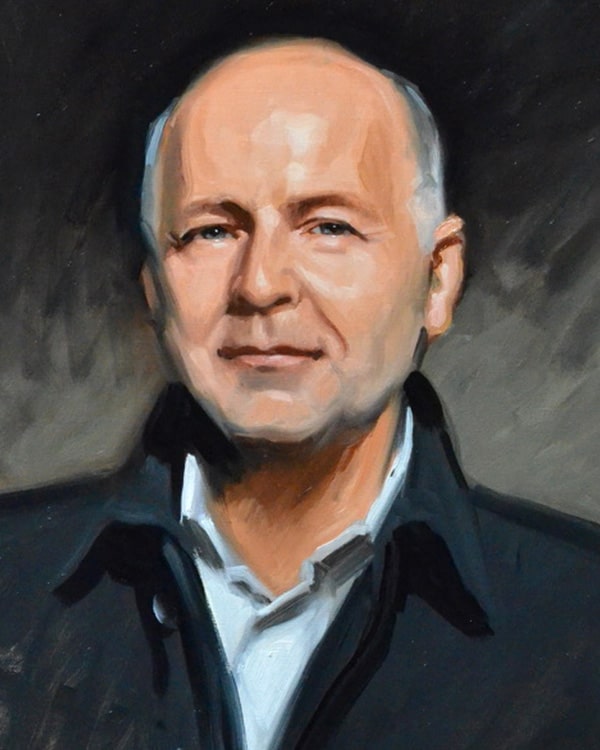 Oil portrait painting of Greg by Hazel Morgan