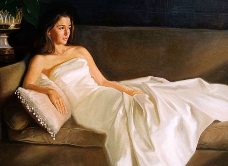 Oil portrait painting of Catherine by Hazel Morgan