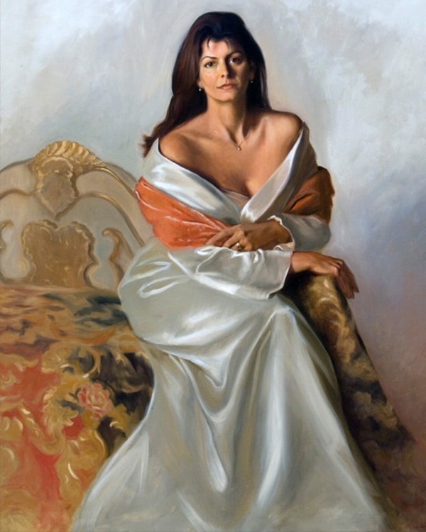 Oil portrait painting of Andro by Hazel Morgan